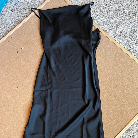 Black silk dress-worn once - Picture 2 of 5